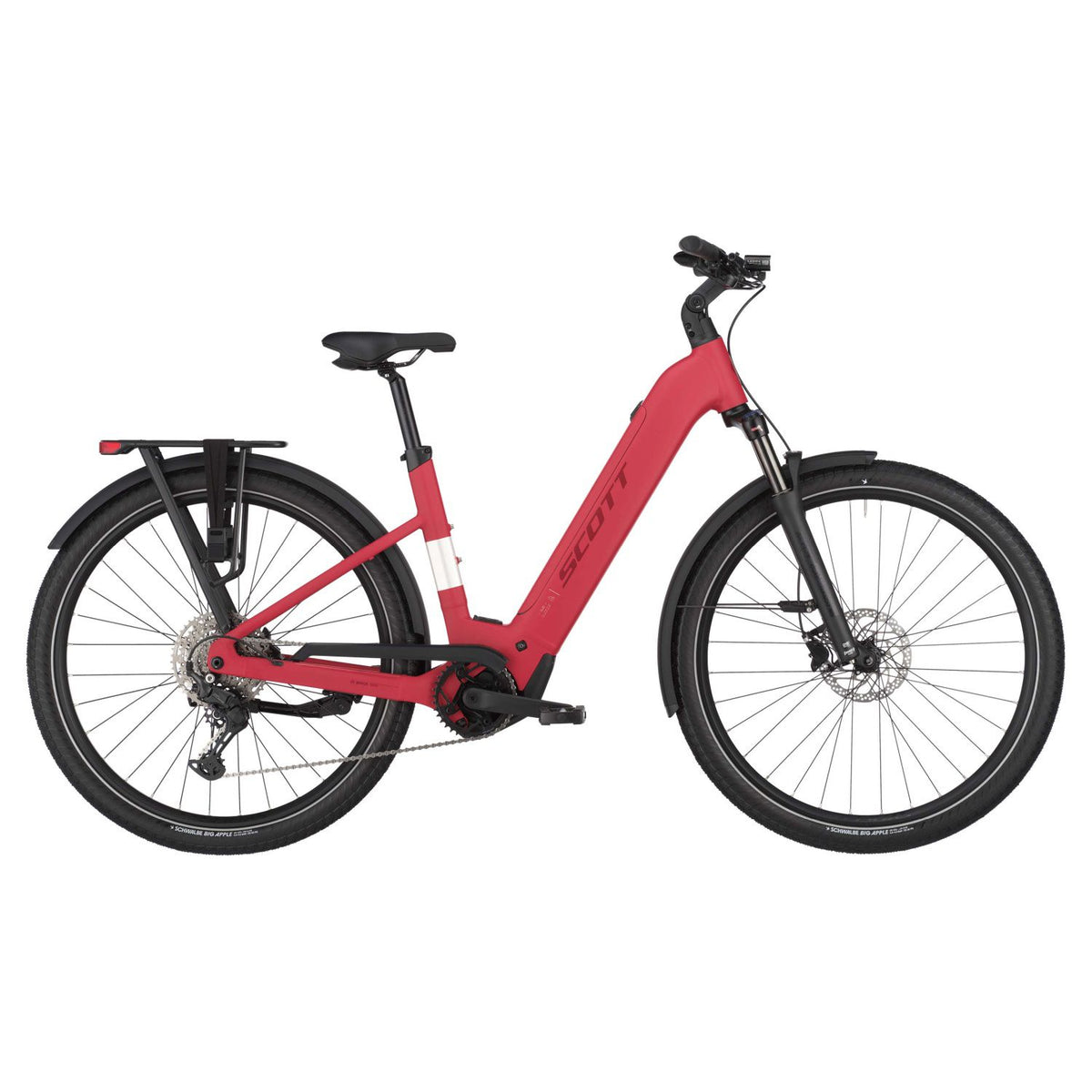 Bicicletas Eléctricas eUrbanas Scott Sub 30 Wave 2025 Raspberry Red #2