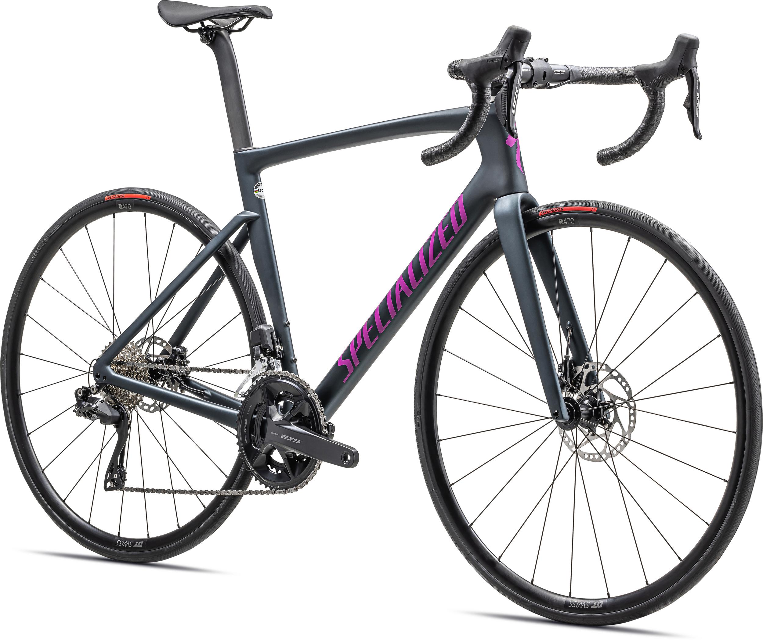 Tarmac SL7 Comp Shimano 105 Di2 Specialized 2023 Satin Metallic Deep Lake/Purple Orchid