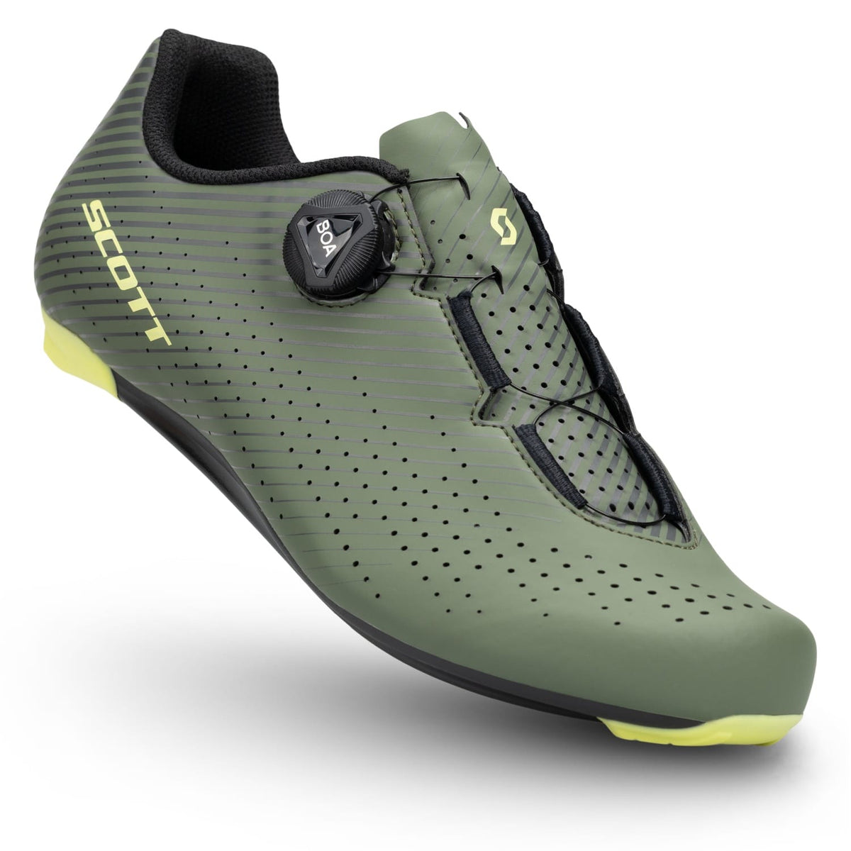 Zapatillas Carretera Scott Road Comp Olive Green/Yellow