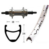 Rear Wheel Winora Vuelta Airline 1 Solid Axle 135mm 8/9s Matte Silver